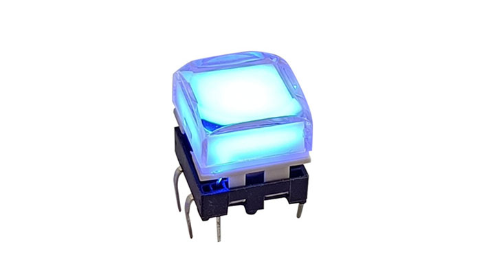 12VDC, 50mA  LED Tact switch  ​