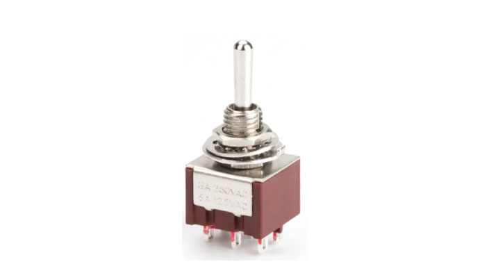 6A 125VAC 6-Pin Miniature Toggle Switch