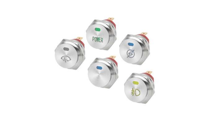 20A 125VAC / 15A 250VAC Push Button Switch